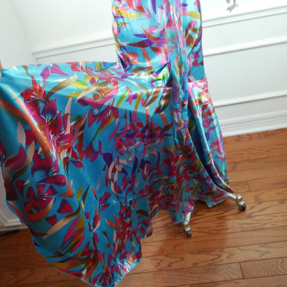 Vintage Cache Size 4 Gown Formal Maxi Dress Silk Y2K Fairy Hoco Glam Baddie Prom - Picture 13 of 16